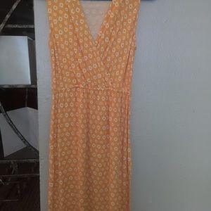 ORAND AND WHITE DESIGN DRESS